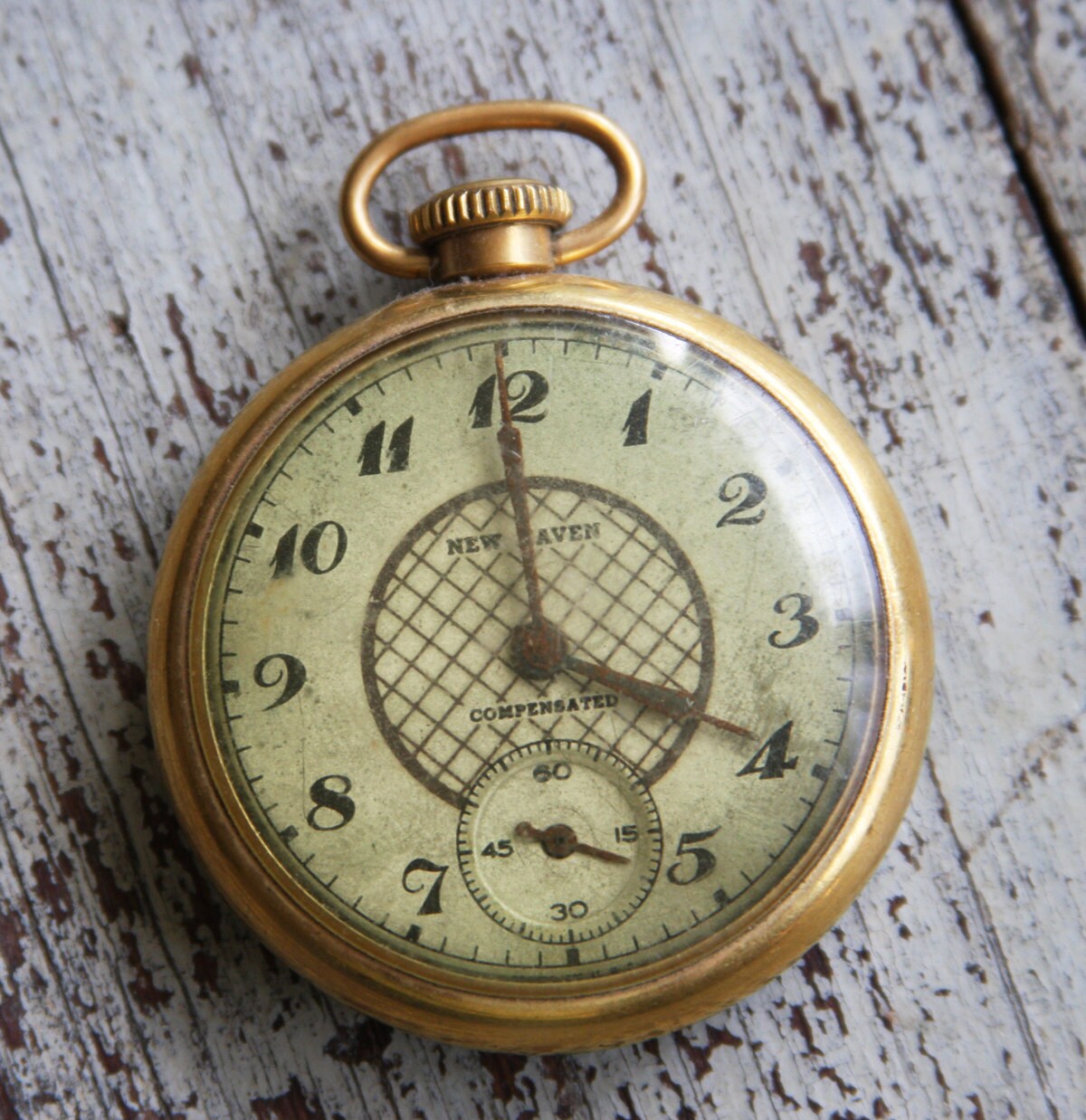 Vintage Pocket Watch NEW HAVEN Compensated Non-Working
