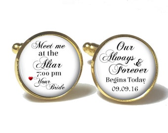 Meet me at the Altar Groom Cufflinks Style 689