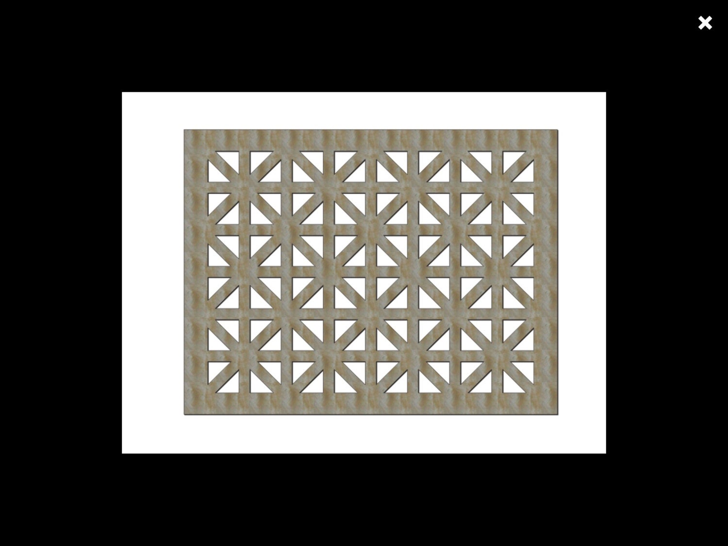 Unfinished Wood Lattice Work Grid Panel 17.5 x 22 size