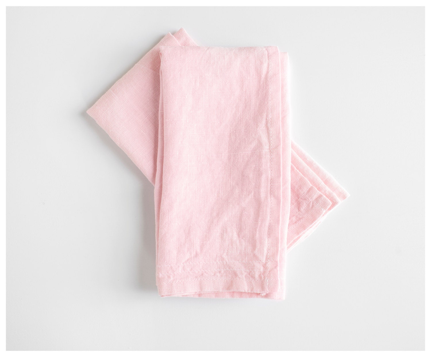 Pink Linen Napkins Set of 2 Light blush linen by CelinaMancurti
