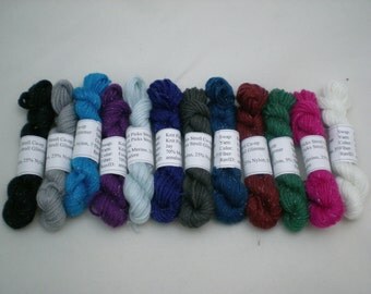 Mini Skeins - Knit Picks Stroll Glimmer 5 g set of 12 (complete set)
