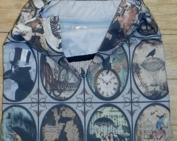 Steampunk Cameo Tarot Cards - 2 in 1 Backpack/tote ready to ship