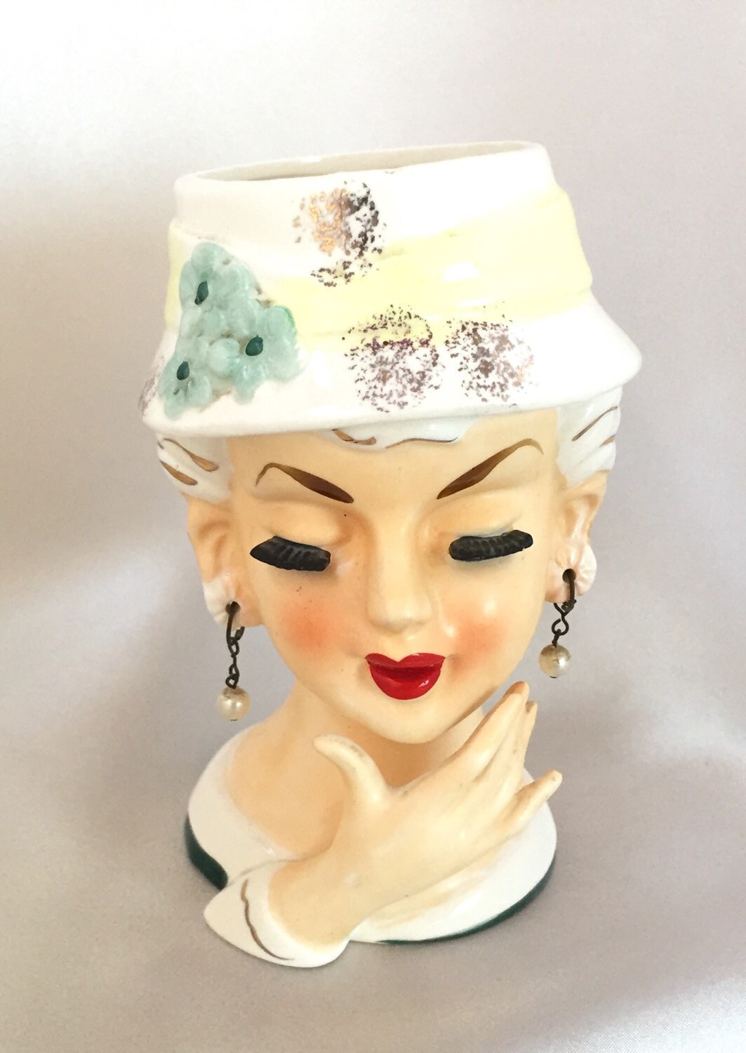 Vintage Artline Japan ceramic lady head vase