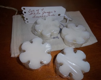 Set of 4 White Ginger and Amber Tarts