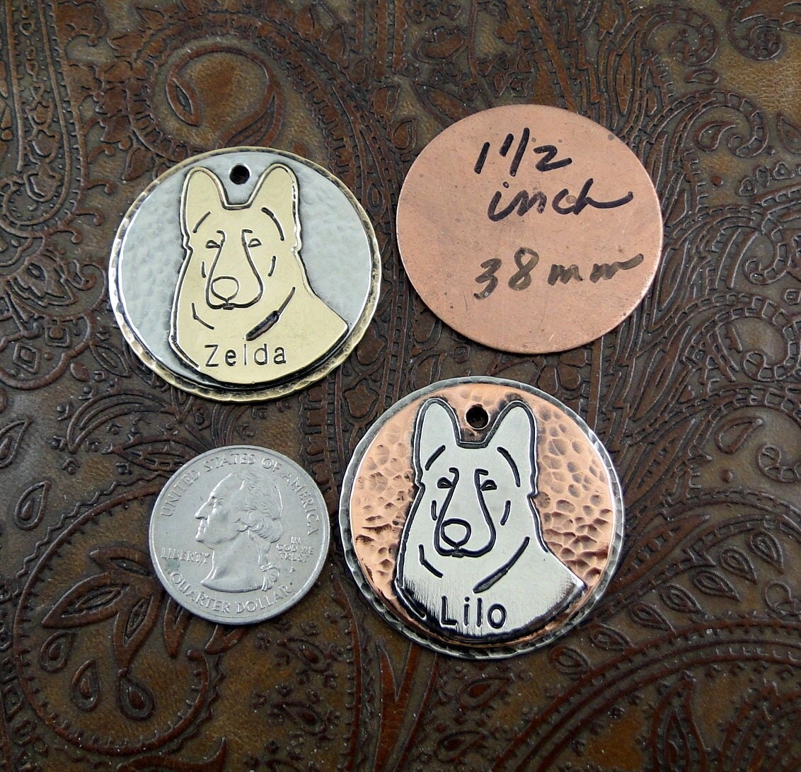 German Shepherd ID TagPersonalized Dog Breed IDTagShepherd