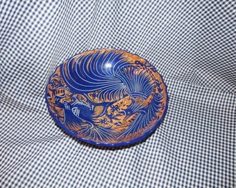 Mexico Made Terra Cotta Glazed Hanging Bowl