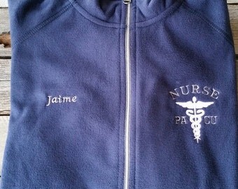 fleece nurse embroidered