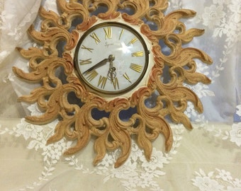 Mid Century Syroco Resin clock
