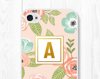 iPhone 6 Case Floral Phone Case Pink iPhone 6s Case Samsung Galaxy S7 Case iPhone 5 Case Gold iPhone 6 Plus Case Floral iPhone 5c Case