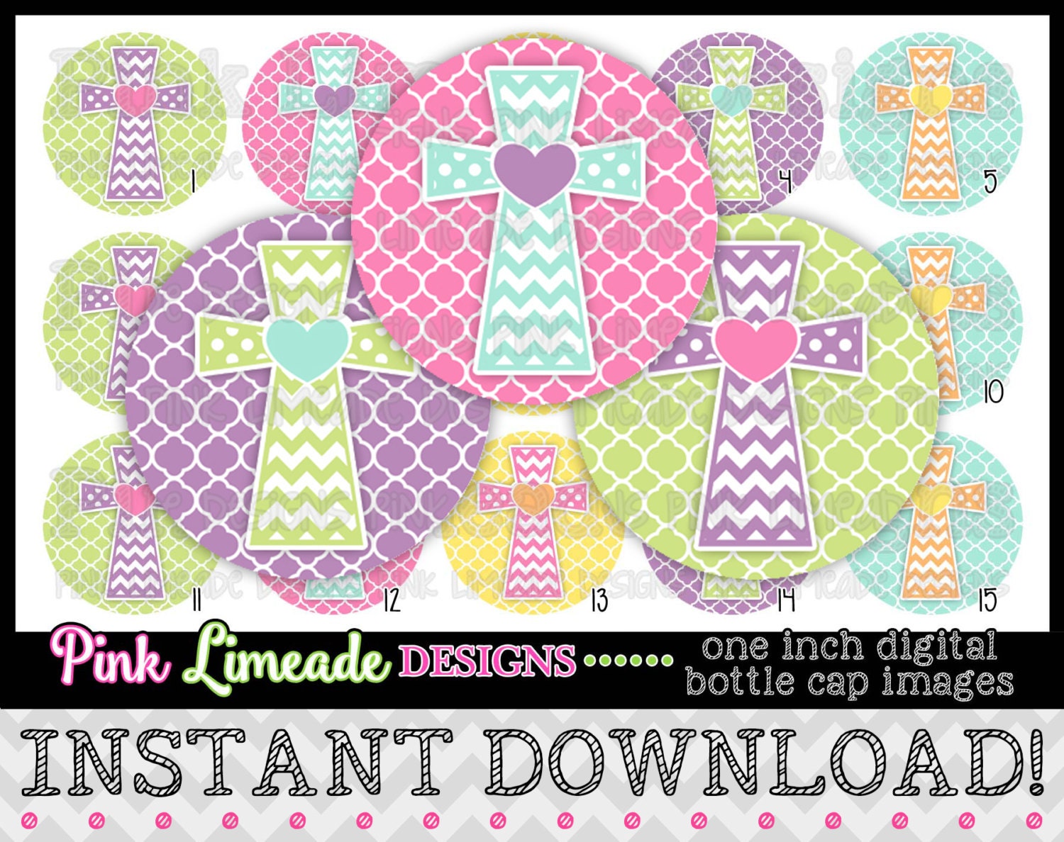 Jyapu Day and Yomari Purnima celebrated in Kathmandu, Nepal Pastel Patterned Crosses - INSTANT DOWNLOAD 1" Bottle Cap ...