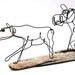 Moose and Calf Wire Sculpture Moose Art Moose Wire Art