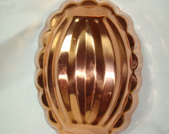 Benjamin and Medwin DUORO Copper Oval Gelatin Jello Mold.