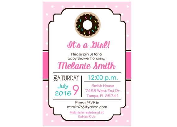 Donut Baby Shower Invitations 5