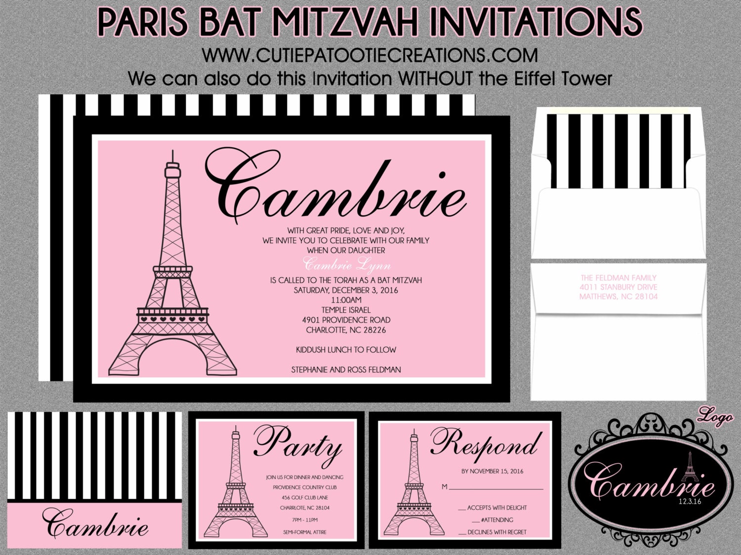 Bat Mitzvah Invitation 3