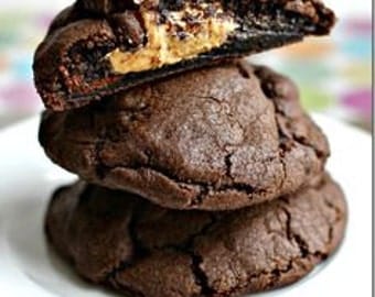 Chocolate Peanut Butter Stuffed Cookies