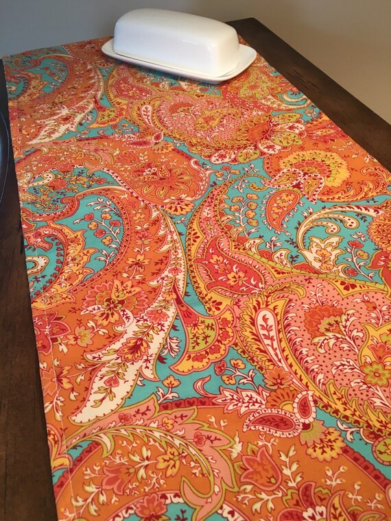 Spring Paisley Table Runner by SewMuchfromMichele on Etsy