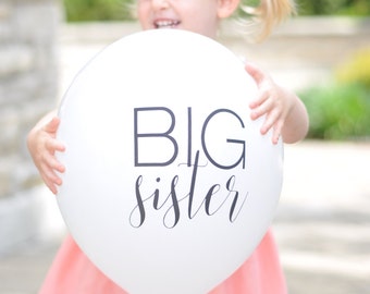 Big Sister Balloons | Big Brother Balloons (set of 6) Pregnancy Announcement | Photo Props