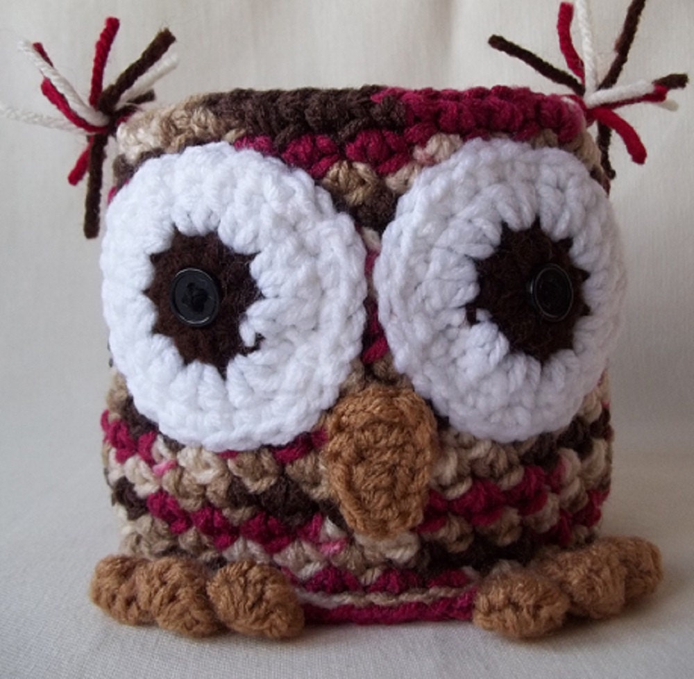 Crochet Owl Toilet Paper Cover Bath Tissue Cover Owl Toilet