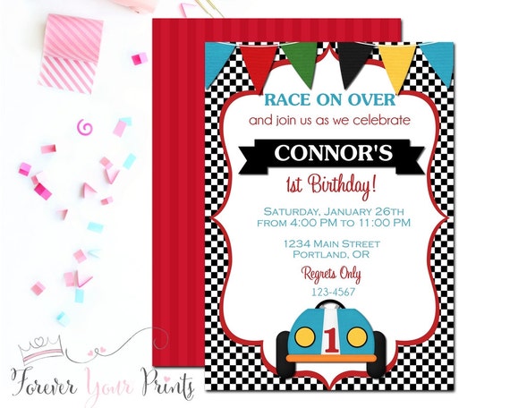 Race Car Birthday Invitation, Boys Birthday Invitations, Race Car Party Invitations, Race Car Birthday Party, Boys Race Car Party Il_570xn