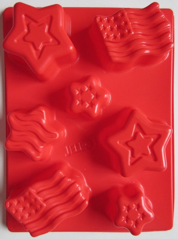 5 Jello Molds, Sports, Patriotic, Christmas Jigglers, Large American Flag, Bunny Rabbit from 