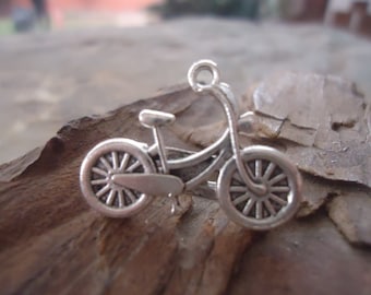 BUTTON BICYCLE Bike BROOCH - silver (1800)