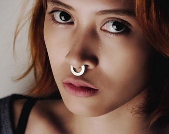 Sterling Silver Septum Ring - Septum Clicker - Septum - Big Septum Ring