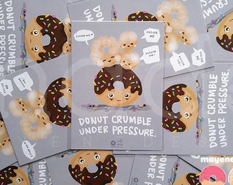 donut crumble postcard 5x7 print