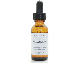 BALANCING - Organic Face Serum, Natural Face Oil, Ylang-Ylang, Patchouli, Frankincense, Clary Sage, Orange and Thyme Oil, Vegan