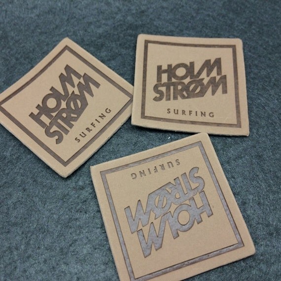 50 PU leather patches custom faux leather patch by wovenlabelZ