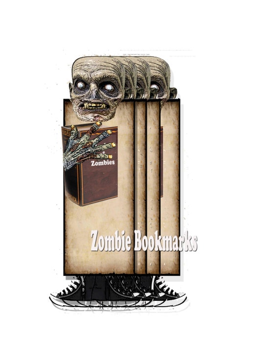 halloween printable zombie bookmarks gothic macabre spooky