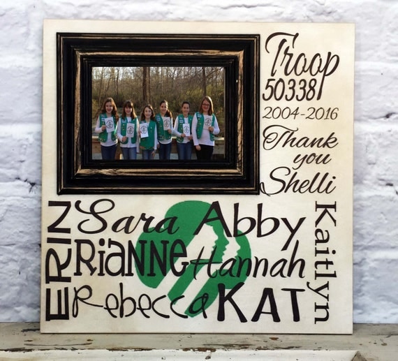 Girls Scout Gift Personalized Picture Frame Girls Scout Troop