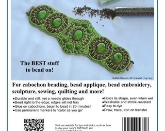 Lacy's Stiff Stuff 8.5" x11" beading foundation, beadwork backing
