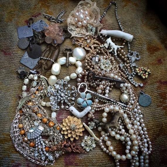 Items similar to A Load Of Vintage Junk Gems For You To Get Busy With