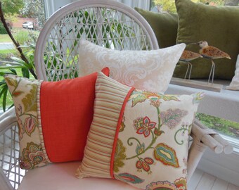 Bohemian Chic Pillow - Autumn Pillow - Pumpkin Orange Pillow - Paisley Pillow - Fall Home Decor Pillow - Autumn Home Decor Trend