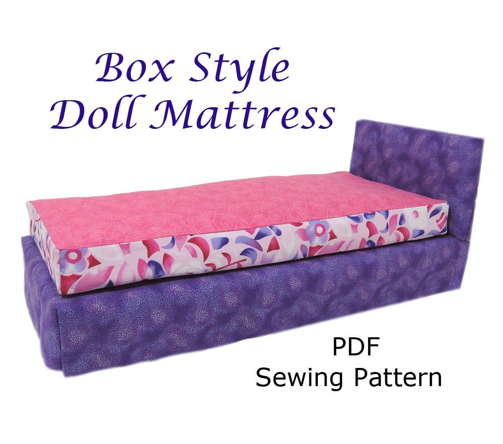 Doll Bed Mattress PDF pattern Fits any size doll bed Easy Sew