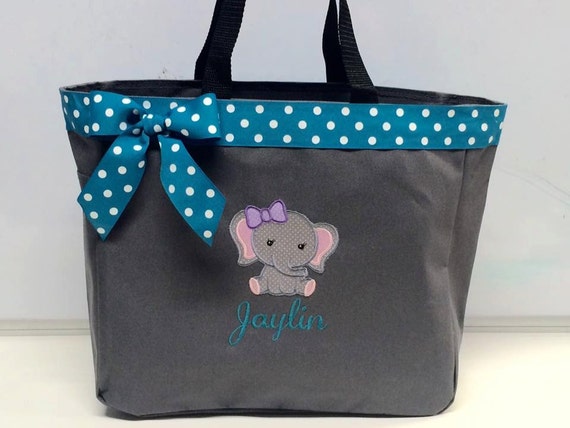 purple elephant diaper bag