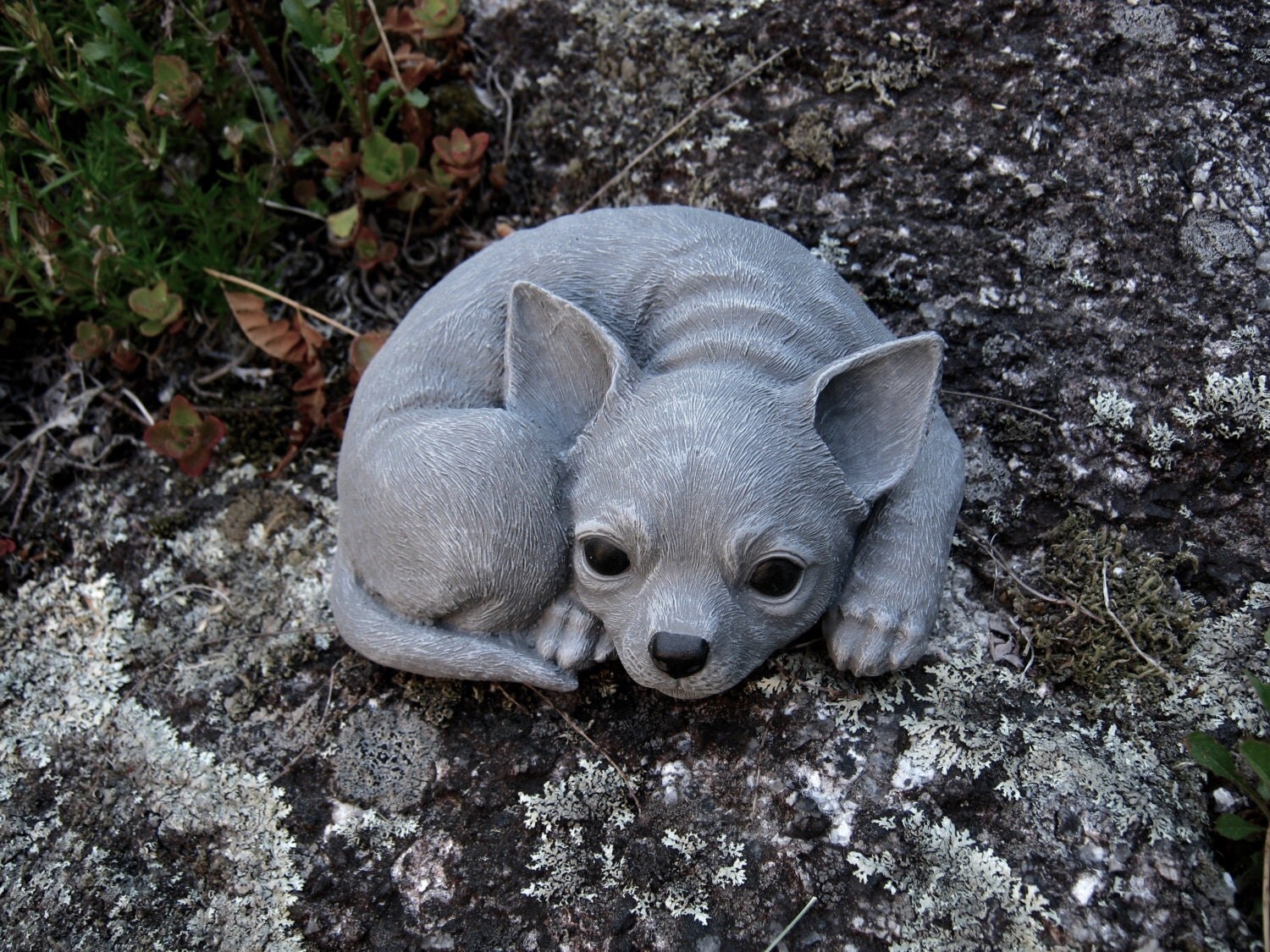 Chihuahua Dog Statue Concrete Chihuahua Figure Cement Dog