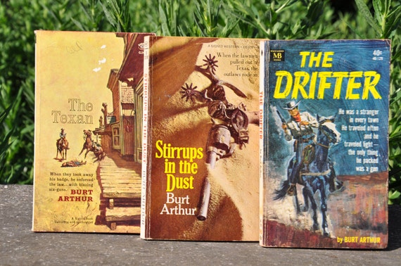Burt Arthur Books 3 Western Novels The Drifter Stirrups In