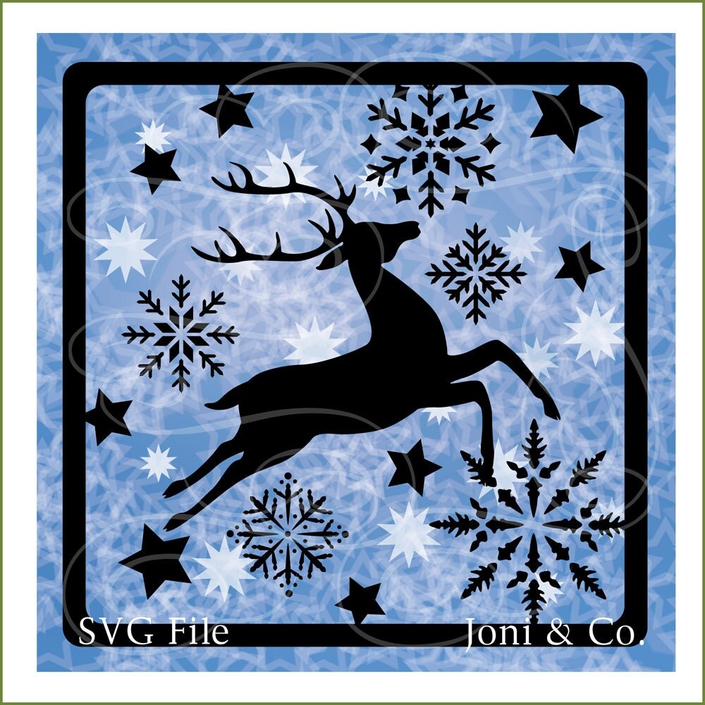 Download Reindeer SVG File Christmas Glass Blocks Decal svg by ...