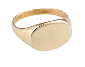 14k Yellow gold ring. signet gold ring. signet ring. unisex gold ring. men ring. men signet ring. men gold signet ring.