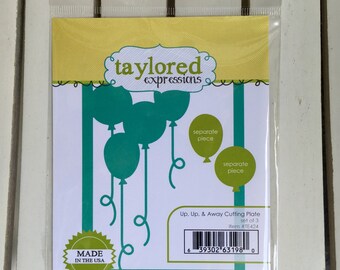 Taylored Expressions Up,Up, & Away die/cutting plate for card making, scrapbooking, stamping, art journaling, planning, mini albums