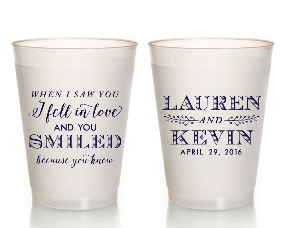 Custom Cups Wedding Cups Wedding Favors Personalized