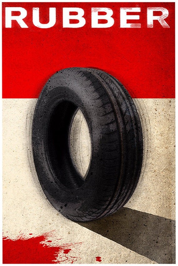 Rubber Movie Poster or Framed Print Shaking Tire by SaulsCreative