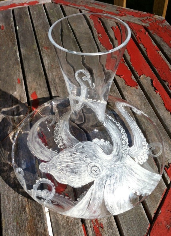 Octopus Wine Decanter Wendy Octopus Beach Decor