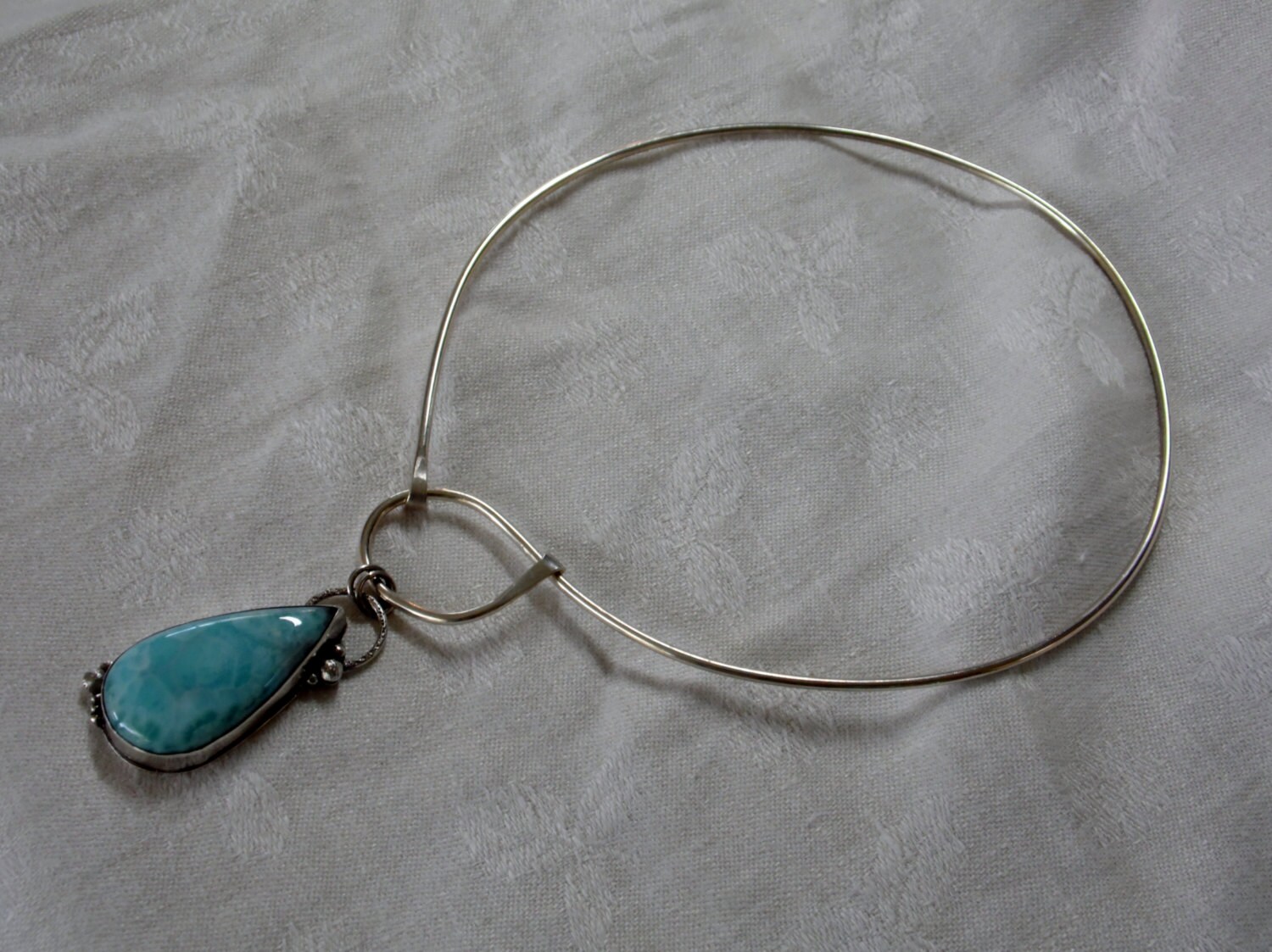 Torque Necklace Silver Neck Wire Torc Neck Wire