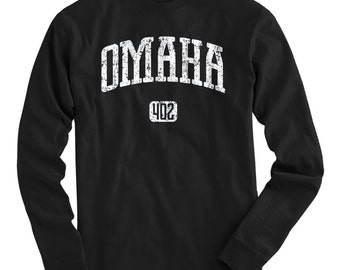 LS Omaha 402 Nebraska Tee - Long Sleeve T-shirt - Men and Kids - S M L XL 2x 3x 4x - Omaha Nebraska Shirt - 4 Colors
