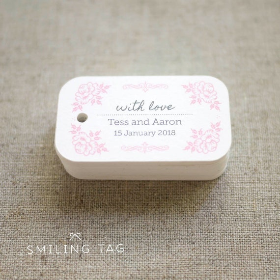 Vintage Inspired Wedding Favor Tags - Personalized Gift Tags - Bridal ...