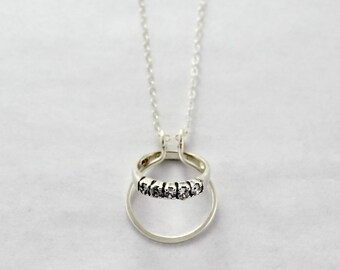 silver circle ring holder necklace wedding ring holder engagement ring holder necklace ring holder - Wedding Ring Necklace silver circle ring holder necklace wedding ring holder engagement ring holder necklace ring holder - Wedding Ring Necklace