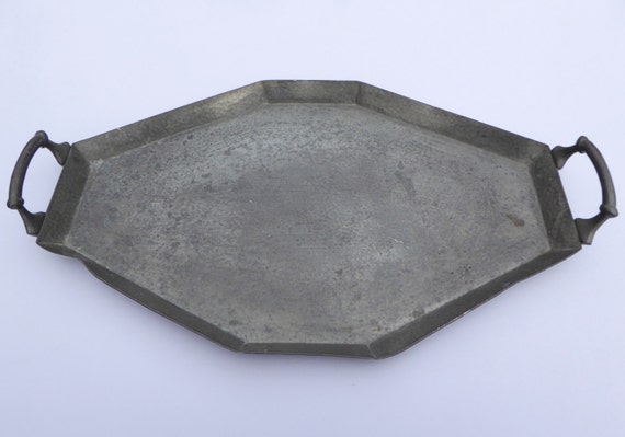 Craftsman Pewter Sheffield Art Deco Pewter Tray by