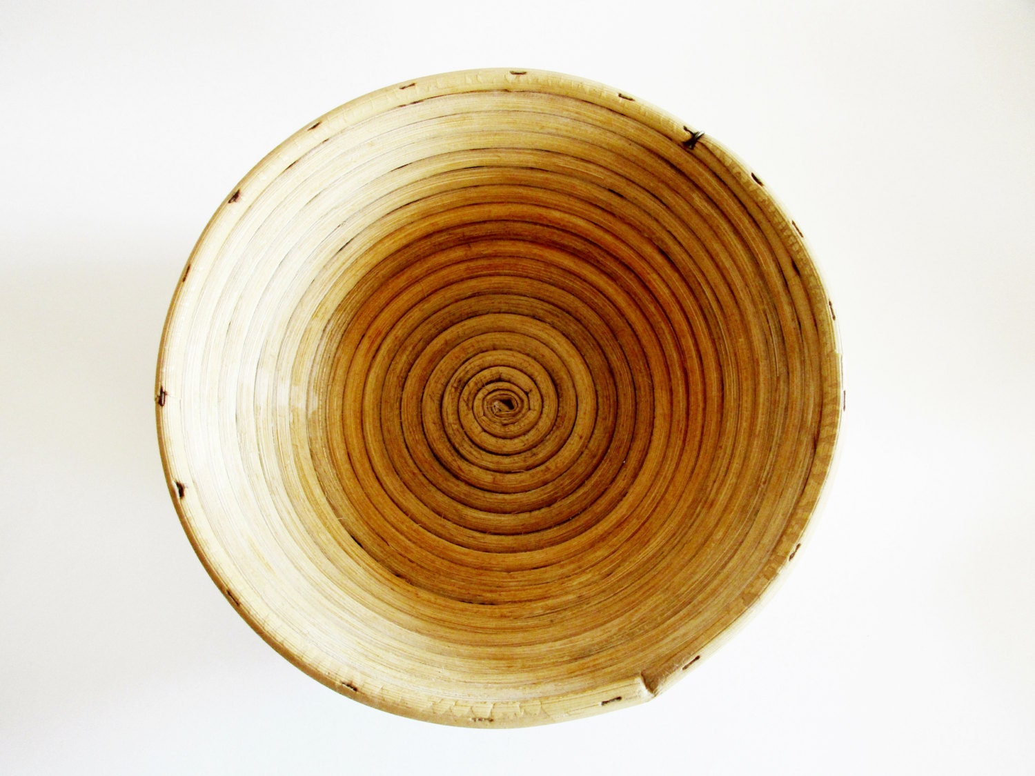 German Vintage Small Round Handmade Bread Proofing Basket